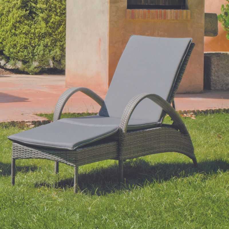 Tumbona reclinable exterior de aluminio